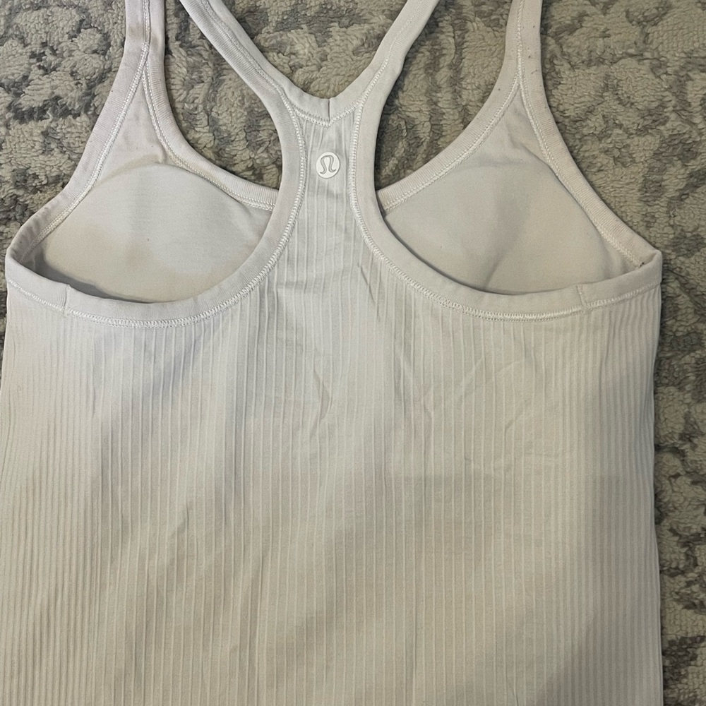 White Lululemon Eb To Street Tank Top